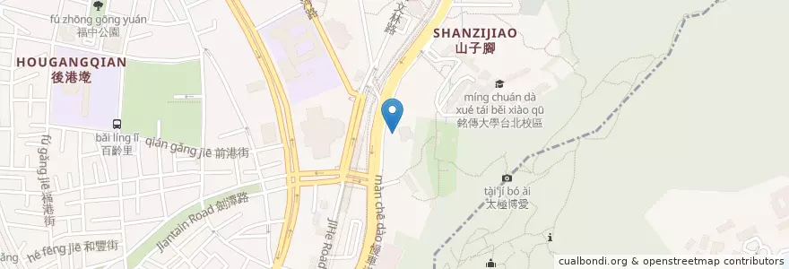 Mapa de ubicacion de 士林報恩寺 en تایوان, 新北市, تایپه, 士林區.