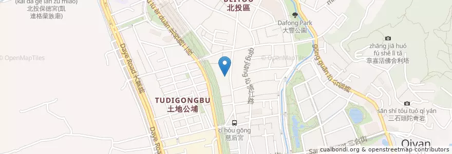 Mapa de ubicacion de 臺灣銀行 en Taiwan, 新北市, Taipei, 北投區.
