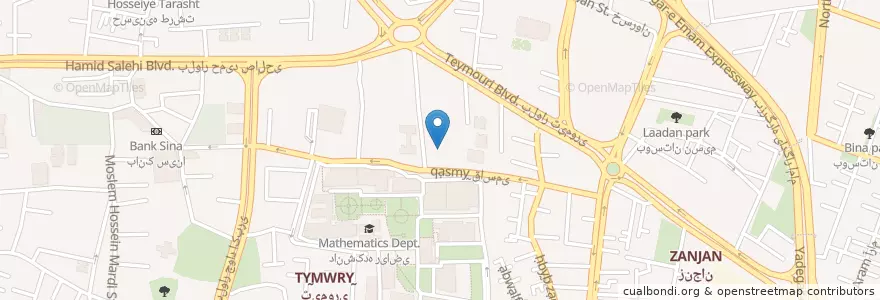 Mapa de ubicacion de دانشکده مدیریت و اقتصاد en 이란, 테헤란, شهرستان تهران, 테헤란, بخش مرکزی شهرستان تهران.