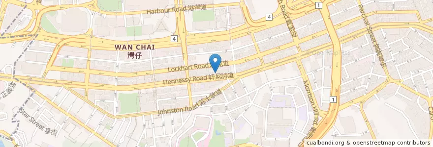 Mapa de ubicacion de 東方小祇園 Tung Fong Siu Kee Yuen en Çin, Guangdong, Hong Kong, Hong Kong Adası, Yeni Bölgeler, 灣仔區 Wan Chai District.
