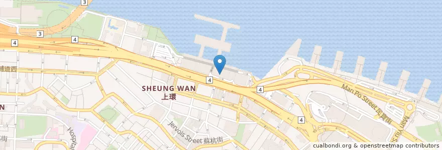 Mapa de ubicacion de 蘭芳園304D號舖 en 중국, 광둥성, 홍콩, 홍콩섬, 신제, 中西區 Central And Western District.