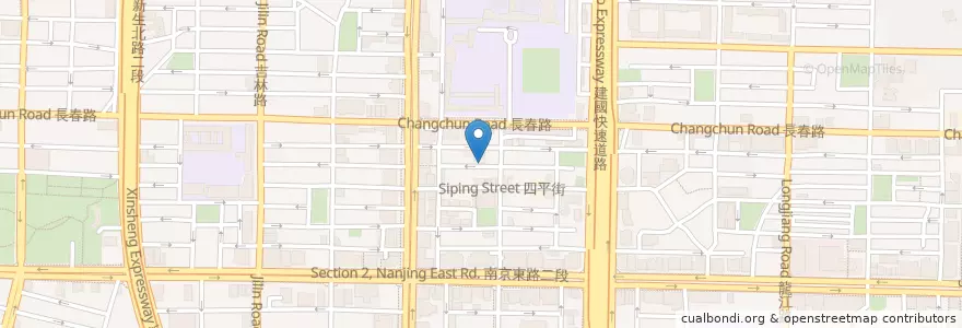 Mapa de ubicacion de 大眾鐵板酒場石村商店 en 台湾, 新北市, 台北市, 中山区.