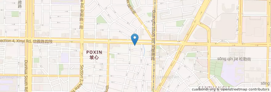Mapa de ubicacion de 第一商業銀行 en Taiwan, Nuova Taipei, Taipei, 大安區.