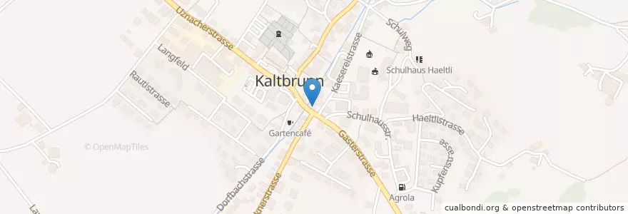 Mapa de ubicacion de Restaurant Hotel Dorfbrücke en Suíça, Sankt Gallen, Wahlkreis See-Gaster, Kaltbrunn.