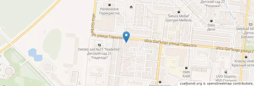 Mapa de ubicacion de Отделение связи №142802 en Russia, Distretto Federale Centrale, Oblast' Di Mosca, Городской Округ Ступино.