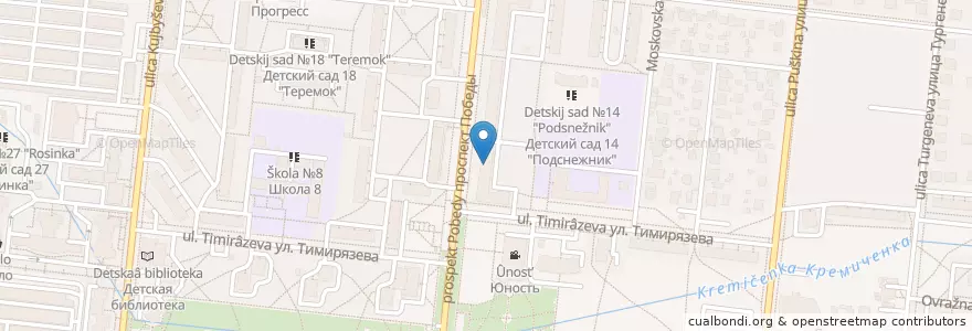 Mapa de ubicacion de Отделение связи №142803 en Rusia, Distrito Federal Central, Óblast De Moscú, Городской Округ Ступино.