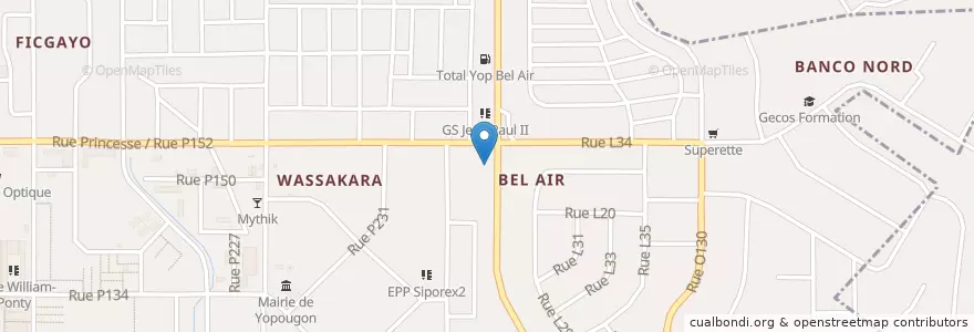 Mapa de ubicacion de Ecobank - Agence Bel Air en 코트디부아르, 아비장, Yopougon.