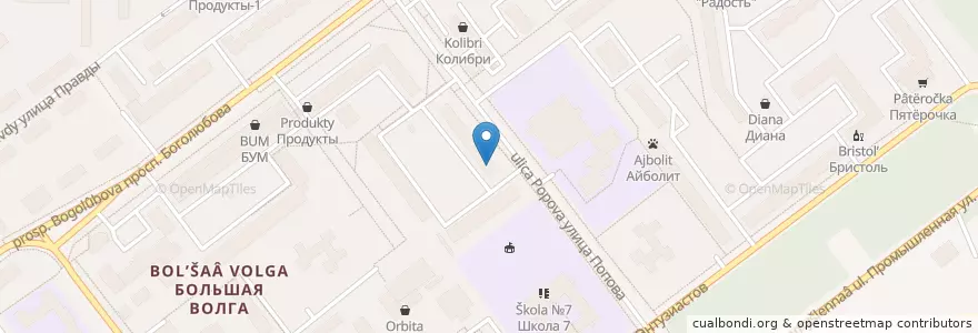 Mapa de ubicacion de Детский клуб "Факел" en Rusia, Distrito Federal Central, Óblast De Moscú, Городской Округ Дубна.