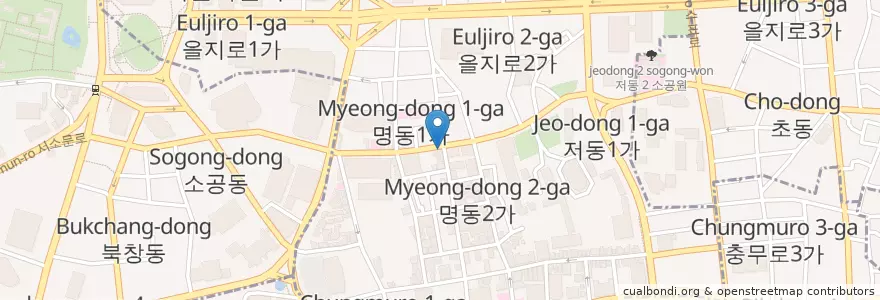 Mapa de ubicacion de Cafe m en Corée Du Sud, Séoul, 명동.