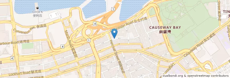 Mapa de ubicacion de 發記甜品地下7-9 en 中国, 広東省, 香港, 香港島, 新界, 灣仔區 Wan Chai District.