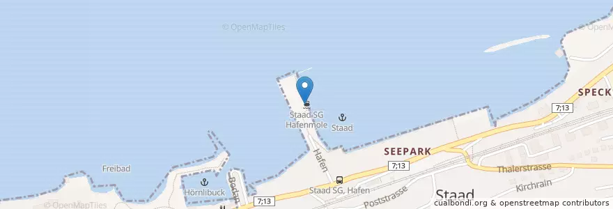 Mapa de ubicacion de Staad SG Hafenmole en Suisse, Saint-Gall, Bodensee (Sg).