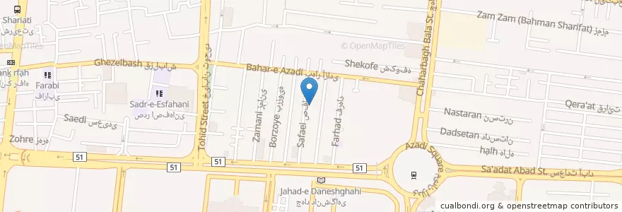Mapa de ubicacion de موسسه آموزش عالی پژوهش en İran, İsfahan Eyaleti, شهرستان اصفهان, بخش مرکزی شهرستان اصفهان, اصفهان.