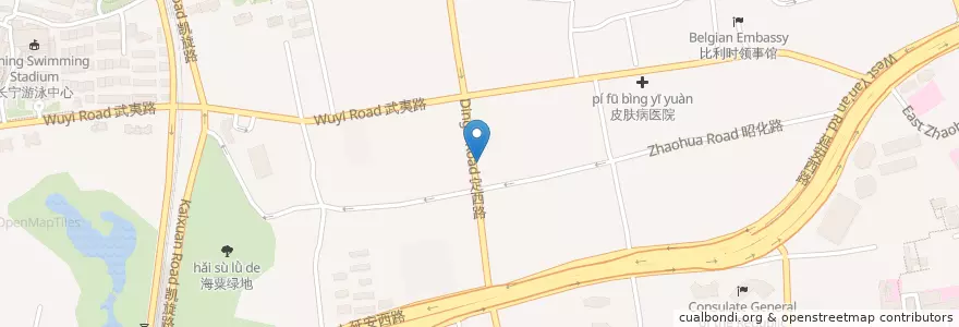 Mapa de ubicacion de 云之缘 en China, Xangai, 长宁区.