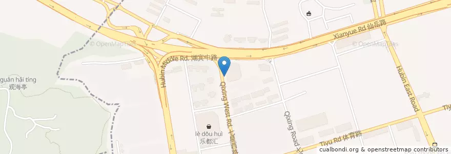 Mapa de ubicacion de 七星西路七星大厦边上 120600 en 中国, 福建省, 思明区.