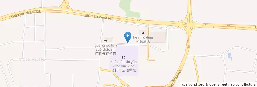 Mapa de ubicacion de 厦门云顶学校正门 en Çin, Fujian, 思明区.