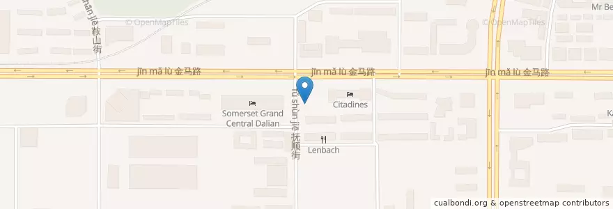 Mapa de ubicacion de Subway en الصين, لياونينغ, مدينة داليان, 金州区, 马桥子街道.
