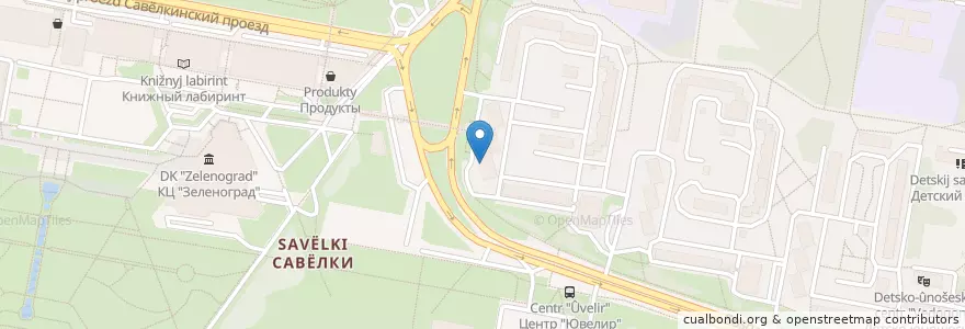 Mapa de ubicacion de Росс en Russie, District Fédéral Central, Oblast De Moscou, Moscou, Зеленоградский Административный Округ, Район Савёлки.