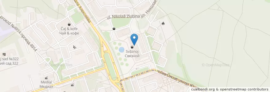 Mapa de ubicacion de Андерсон en Rusia, Distrito Federal Central, Óblast De Moscú, Москва, Зеленоградский Административный Округ, Район Матушкино.