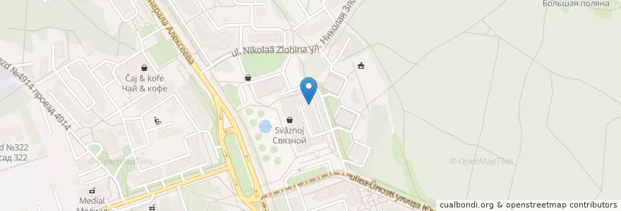 Mapa de ubicacion de Инвитро en Rusland, Centraal Federaal District, Oblast Moskou, Moskou, Зеленоградский Административный Округ, Район Матушкино.