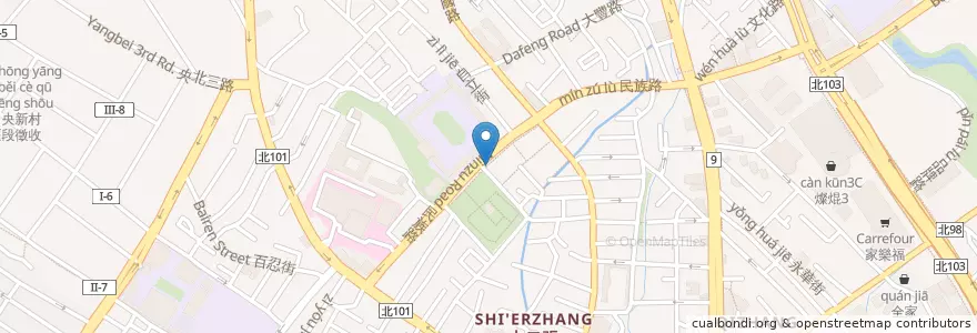 Mapa de ubicacion de 關山便當 en 臺灣, 新北市, 新店區.