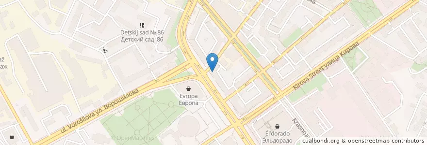 Mapa de ubicacion de Эра en ロシア, 中央連邦管区, Воронежская Область, Городской Округ Воронеж.