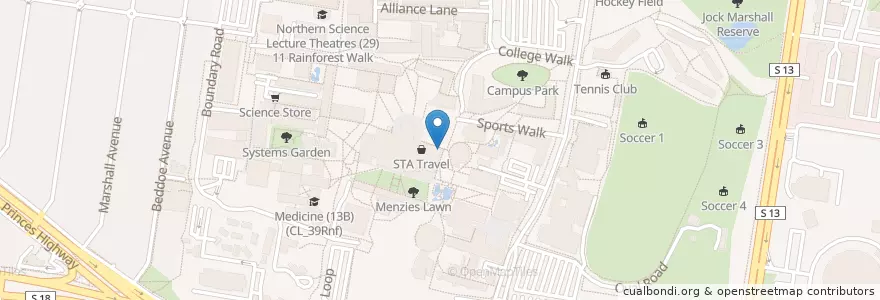 Mapa de ubicacion de Guzman y Gomez en Австралия, Виктория, City Of Monash.
