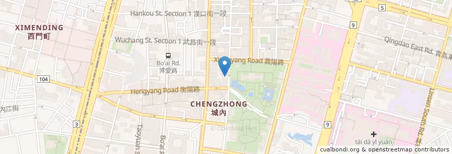 Mapa de ubicacion de 加州風洋食館 en Тайвань, Новый Тайбэй, Тайбэй, 中正區.