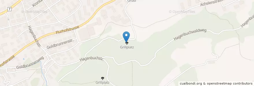 Mapa de ubicacion de Grillplatz en Svizzera, San Gallo, Wahlkreis St. Gallen, St. Gallen.