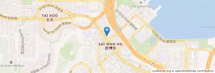Mapa de ubicacion de 班蘭小館 en Китай, Гуандун, Гонконг, Гонконг, Новые Территории, 東區 Eastern District.
