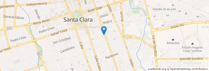 Mapa de ubicacion de Ay Mama Café en 古巴, Villa Clara, Santa Clara, Ciudad De Santa Clara.