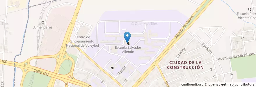 Mapa de ubicacion de Comedor de la Residencia Pdte. Salvador Allende en Cuba, L'Avana, Boyeros.