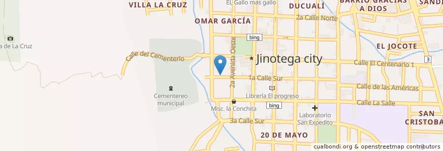 Mapa de ubicacion de Restaurante McGarry en ニカラグア, ヒノテガ県, Jinotega (Municipio).