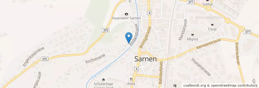 Mapa de ubicacion de Muffi's en Швейцария, Обвальден, Sarnen.