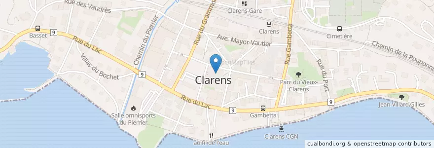Mapa de ubicacion de Pharmacie de Clarens en Schweiz/Suisse/Svizzera/Svizra, Vaud, Montreux.