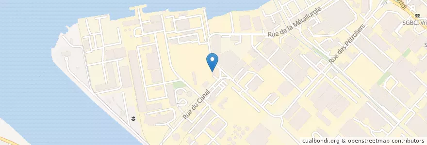 Mapa de ubicacion de Bicici - Agence Vridi en Costa D'Avorio, Abidjan, Port-Bouët.
