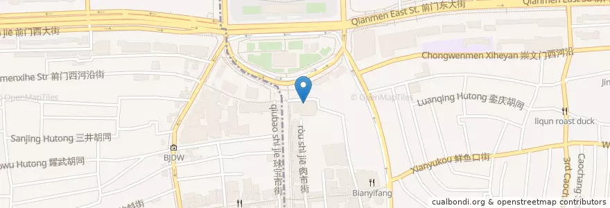 Mapa de ubicacion de Capital M en 중국, 베이징시, 허베이성, 东城区.