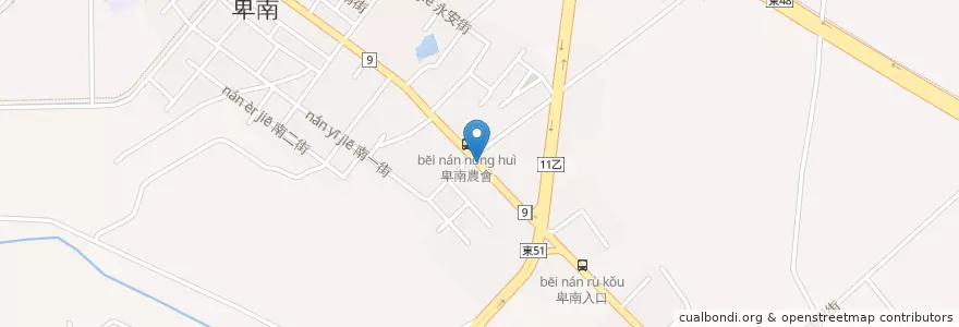 Mapa de ubicacion de 侯卑南豬血湯 en تايوان, مقاطعة تايوان, مقاطعة تايتونغ, 臺東市.