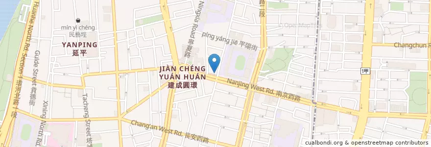 Mapa de ubicacion de 莊記芋圓店 en تايوان, تايبيه الجديدة, تايبيه, 大同區.