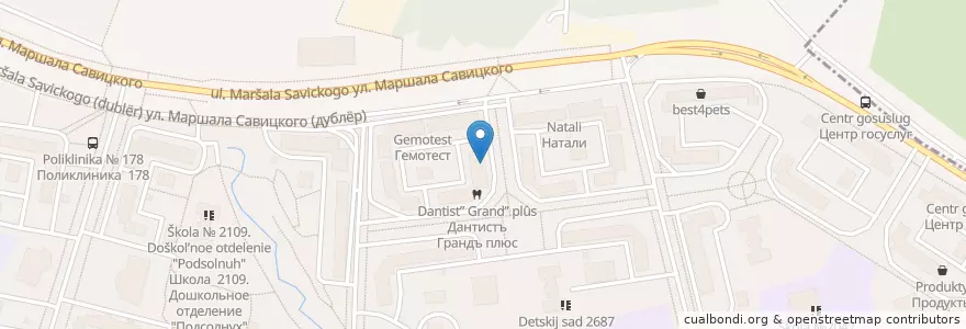 Mapa de ubicacion de Доктор рядом en Russia, Distretto Federale Centrale, Москва, Юго-Западный Административный Округ, Južnoe Butovo.