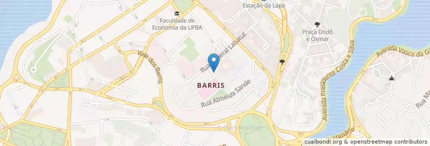 Mapa de ubicacion de Centro Médico dos Barris en 브라질, 북동지방, 바이아, Região Metropolitana De Salvador, Região Geográfica Intermediária De Salvador, Microrregião De Salvador, 사우바도르.