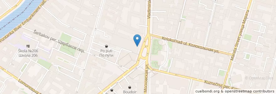 Mapa de ubicacion de Smile.lab en ロシア, 北西連邦管区, レニングラード州, サンクト ペテルブルク, Центральный Район, Владимирский Округ.