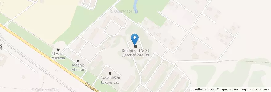 Mapa de ubicacion de Детский сад № 39 en Rusia, Северо-Западный Федеральный Округ, Óblast De Leningrado, San Petersburgo, Колпинский Район, Понтонный.