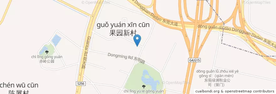 Mapa de ubicacion de 南风网吧 en China, Provincia De Cantón, 东莞市, 厚街镇.