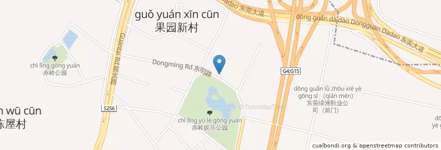 Mapa de ubicacion de 顶尖网吧 en چین, گوانگ‌دونگ, 东莞市, 厚街镇.