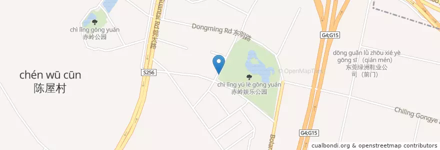 Mapa de ubicacion de 阳光网咖 en China, Guangdong, 东莞市, 厚街镇.