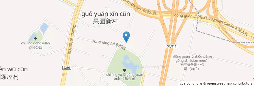 Mapa de ubicacion de 中国邮政银行 en Chine, Guangdong, Dongguan, 厚街镇.