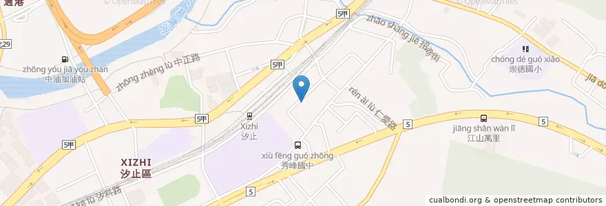 Mapa de ubicacion de 火車頭快炒 en Taiwan, 新北市, 汐止區.