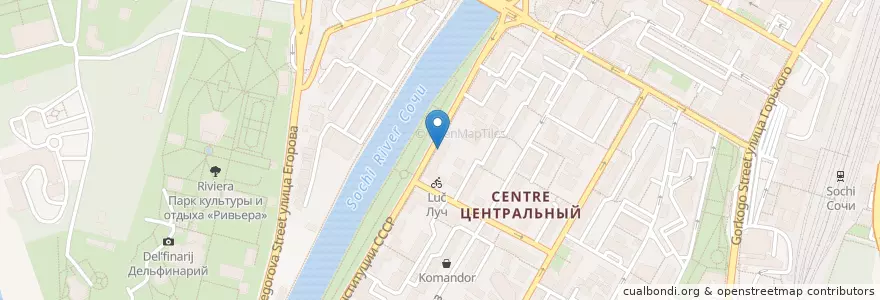 Mapa de ubicacion de Апрель en Rusland, Zuidelijk Federaal District, Kraj Krasnodar, Городской Округ Сочи.