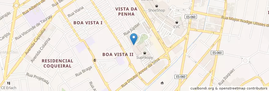 Mapa de ubicacion de Rádio Cidade en ブラジル, 南東部地域, エスピリト サント, Região Geográfica Intermediária De Vitória, Região Metropolitana Da Grande Vitória, ヴィラ・ヴェーリャ, Microrregião Vitória.