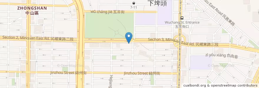 Mapa de ubicacion de 星巴克 en Taiwan, 新北市, Taipé, 松山區.